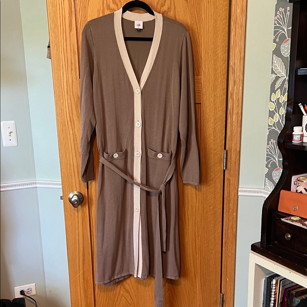 CAbi Tan Knit Cardigan